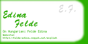 edina felde business card